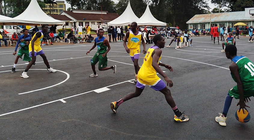 Students participating in sports